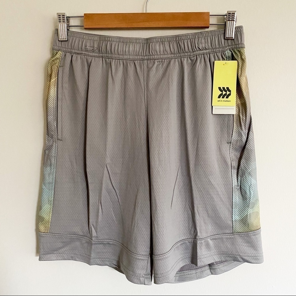 All in Motion Boys Basketball Shorts. Size Large (12/14). Gray. New With Tags
